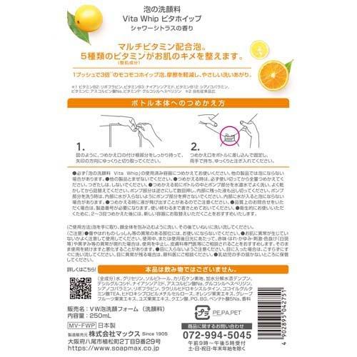 泡の洗顔料 ビタホイップ 詰替 ( 250ml )/ Vita｜soukai｜02