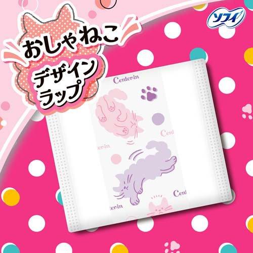 センターイン ふわふわタイプ ナプキン ふつうの日 羽つき 21cm ( 18枚