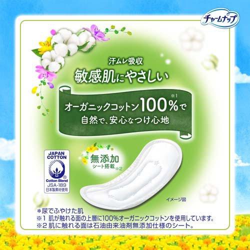 チャームナップ 吸水さらフィ オーガニックコットン 中量用 無香料 羽