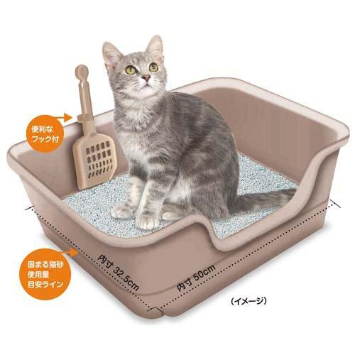 獣医師開発 ニオイをとる砂専用 猫トイレ ナチュラルブラウン ( 1個