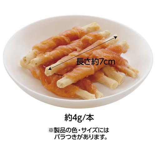 素材そのまま 天然牛皮とササミの歯みがきガム ササミ巻き 野菜入り