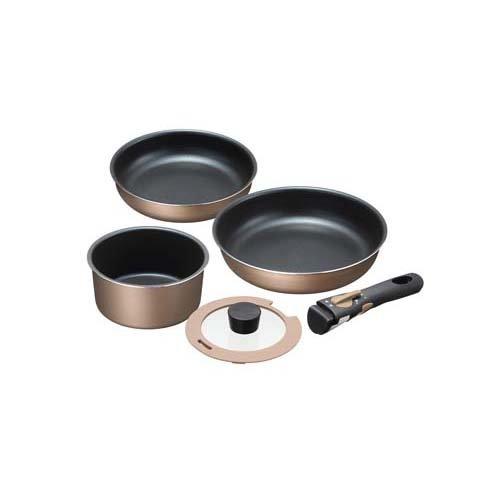 ブラナーノII IH対応着脱ハンドル鍋 3点セット MB-2440 ( 1セット