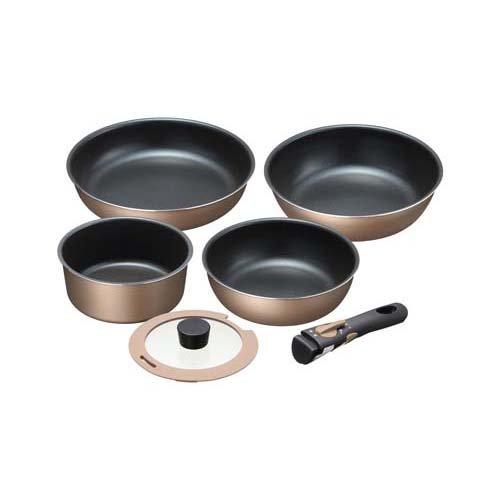 ブラナーノII IH対応着脱ハンドル鍋 4点セット MB-2441 ( 1セット