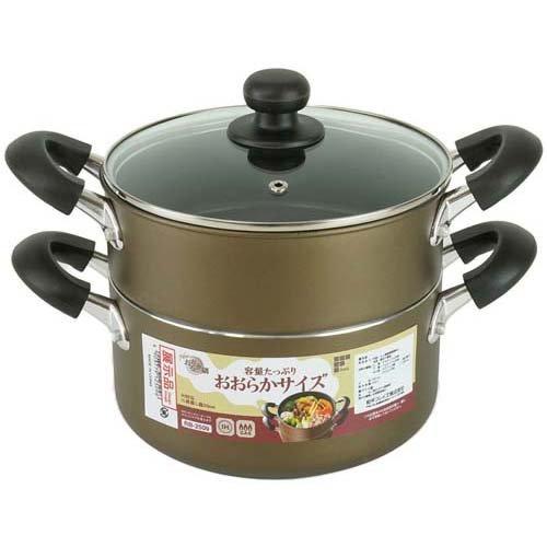 おおらか鍋 IH対応 二段蒸し器 20cm RB-2509 ( 1個 ) : 爽快ドラッグ