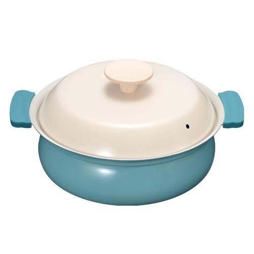 和平フレイズ 軽いセラミック IH対応卓上鍋20cm(ブルー) RB-3214 ( 1個