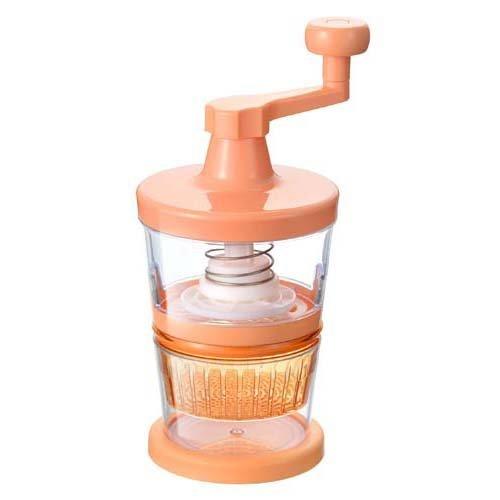 カラフルスマイル 回転大根おろし器 水切容器付 ME-7259 ( 1個