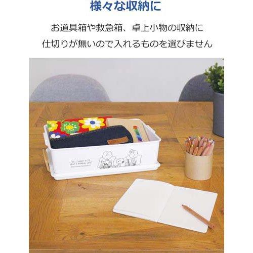 錦化成 収納ケース スヌーピー パチットBOX 取っ手付 アイボリー ( 1個