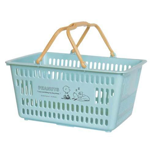 錦化成 かご バスケット スヌーピー ライトミント ( 1個 ) : 爽快