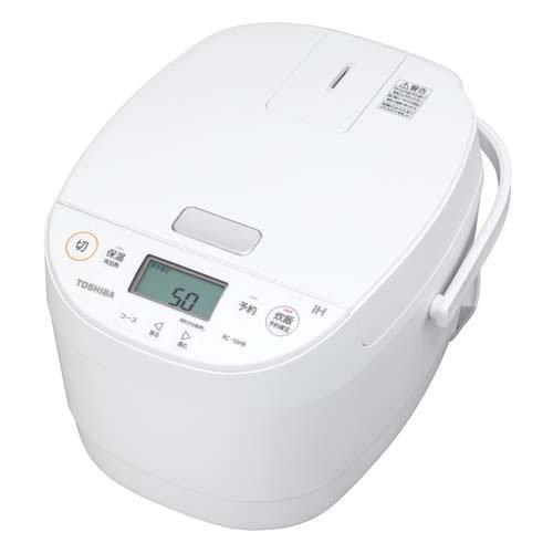 東芝 IH炊飯器 備長炭ダイヤモンド釜 5.5合 お手入れ簡単 RC-10HR(W