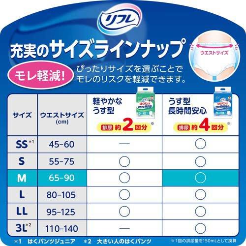リフレ（パナソニック） リフレ はくパンツ うす型 長時間安心 M