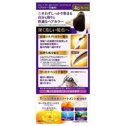 サロンドプロ 泡のヘアカラー・エクストラリッチ 白髪用 グレージュ4G