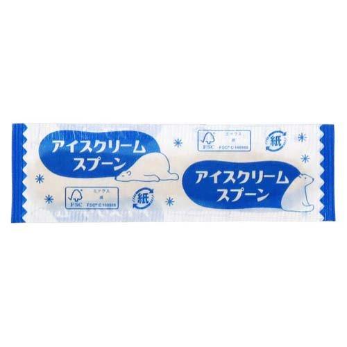 商売繁盛 木製 アイスクリームスプーン ( 300本入 )/ 大和物産 : 爽快