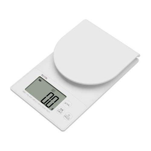 タニタ 洗えるデジタルクッキングスケール 2kg ホワイト KW-2G03 WH
