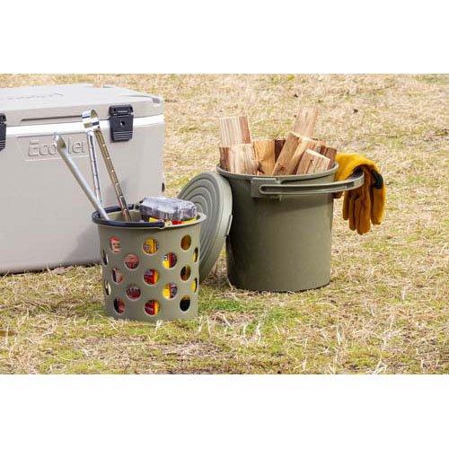 スプラッシュ10 モスグリーン 蓋付きバケツ ( 1個 )/ イノマタ化学