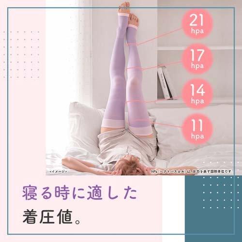 寝ながらメディキュット フルレッグ 着圧 ソックス 太もも付根まで L