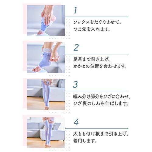 寝ながらメディキュット フルレッグ 着圧 ソックス 太もも付根まで L
