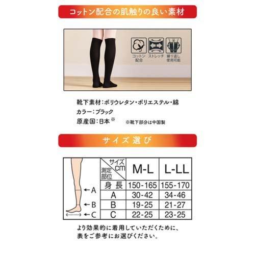 磁気で血行改善 メディキュット マグネフロー コットンインソックス