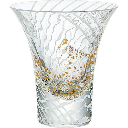 白色 江戸硝子 瓶 古美術 DT432 江戸硝子 八千代窯 冷酒グラス 杯 雪見酒 日本製 85ml 10363 ( 1個