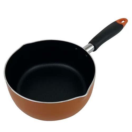 パール金属 クリュ ふっ素加工 IH対応行平鍋 18cm オレンジ HB-8927