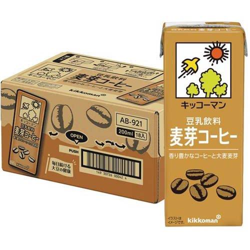 キッコーマン 豆乳飲料 麦芽コーヒー ( 200ml*18本入 )/ たんぱく質 