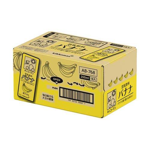 キッコーマン 豆乳飲料 バナナ ( 200ml*18本入 )/ たんぱく質 ) : 爽快