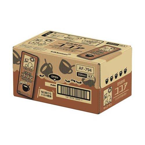 キッコーマン 豆乳飲料 ココア ( 200ml*18本入 )/ たんぱく質 ) : 爽快