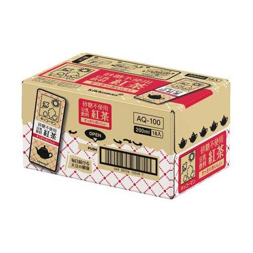 砂糖不使用 豆乳飲料 紅茶 ( 200ml×18本 )/ キッコーマン : 爽快