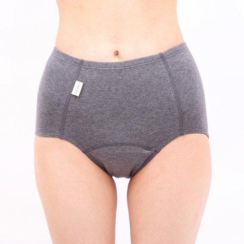 ナチュラムーン オーガニックコットン 吸水ショーツ チャコールグレー