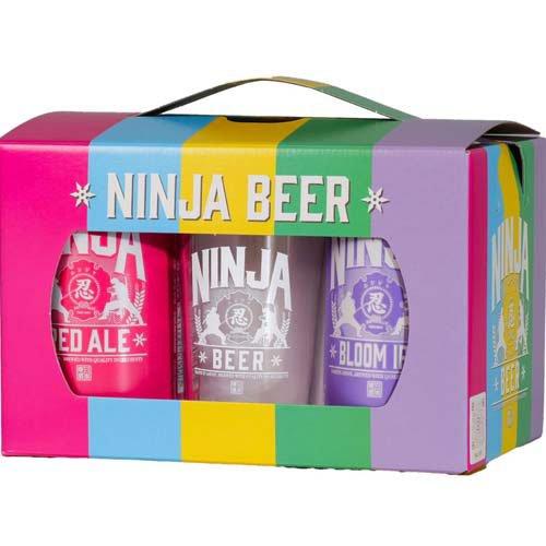 ビール　詰め合わせ　56本（内500ml 16本） NINJA BEER 5種+グラスセット ( 350ml×5本入 )/ 日本ビール : 爽快