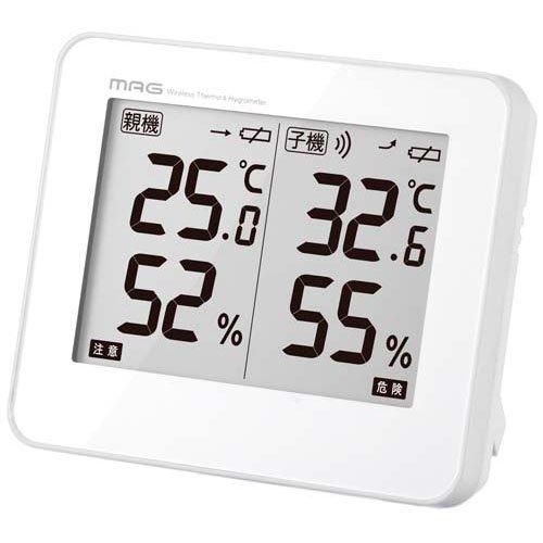 MAG ワイヤレス温度湿度計 ダブルエアー TH-110 WH-Z ( 1個 ) : 爽快
