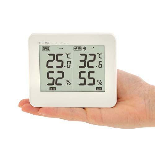 MAG ワイヤレス温度湿度計 ダブルエアー TH-110 WH-Z ( 1個 ) : 爽快