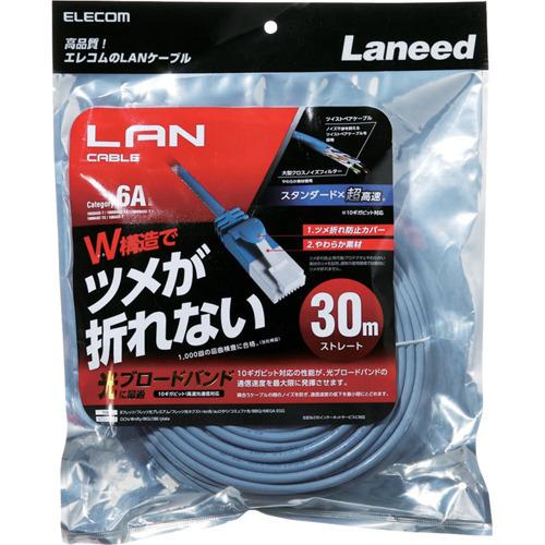 エレコム LANケーブル Cat6A ツメが折れない 30m ブルー LD-GPAT