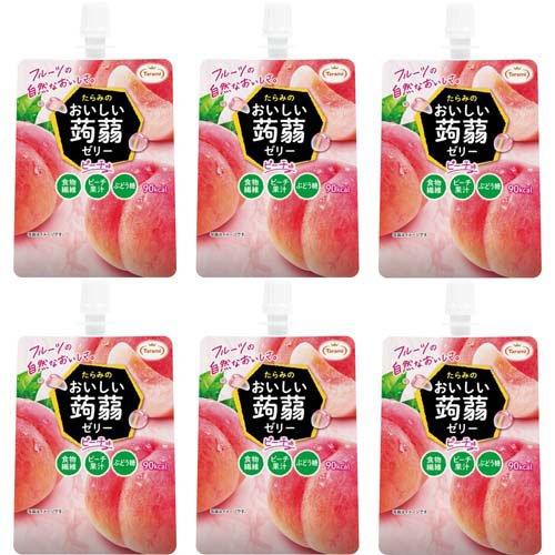 たらみ おいしい蒟蒻ゼリー ピーチ味 ( 150g×6個入 )/ : 爽快ドラッグ