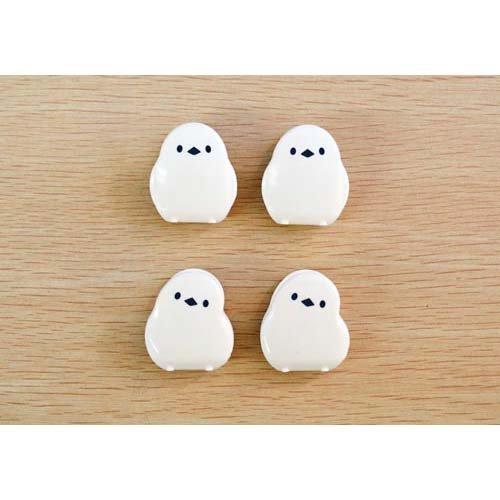 ことりクリップ シマエナガ 袋止め お菓子 メモ かわいい KK-616 ( 4個