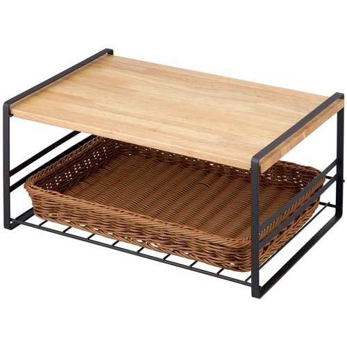 下村企販 木棚トースターラック ブラウン 43.5*30.5*21cm 38538 ( 1個 )