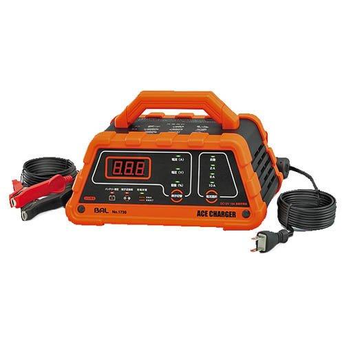 12Vバッテリー専用充電器 ACE CHARGER 10A 1738 ( 1台 )/ BAL : 爽快