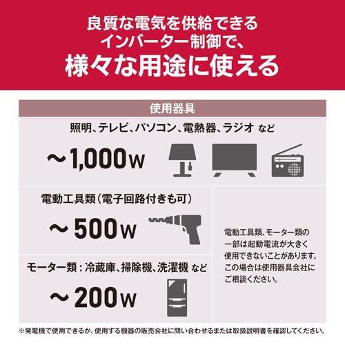京セラ(リョービ) エンジン発電機(純正弦波インバーター) EGI100 京セラ(リョービ) エンジン発電機(純正弦波インバーター) EGI100