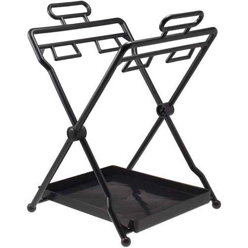 ダスポイ とって付ポリ袋対応 折り畳み式ゴミ箱 ブラック トレー付 QB