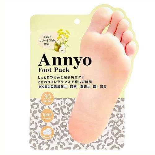 【２０個セット】 Annyo フットパック ヒョウ柄 洋梨とフリージアの香り 1回分×２０個セット Annyo フットパック ヒョウ柄 洋梨とフリージアの香り 1回分 ( 20ml*2