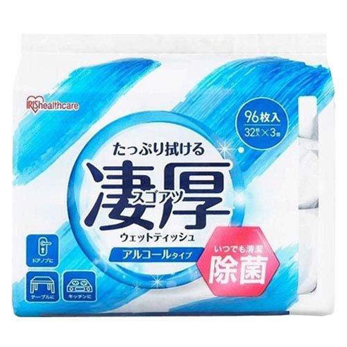 凄厚 ウェットティッシュ アルコールタイプ 除菌シート ( 32枚×3個入