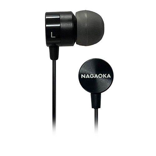 NAGAOKA マイク付きUSB-Cプラグイヤホン ソリッドブラック