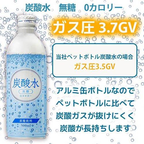ビッグバーンフーズ 炭酸水 ボトル缶 ( 500ml×24本 ) : 爽快ドラッグ