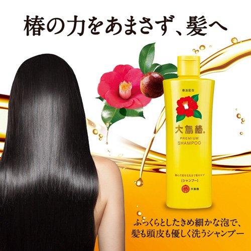 【正規品】髪質改善シャンプー&トリートメントたっぷりサイズふ 大島椿 プレミアム シャンプー ( 300ml )/ 大島椿シリーズ 無着色 無