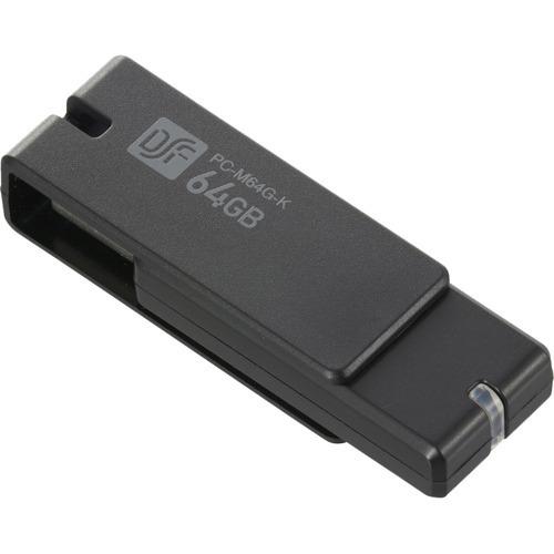 USB3.1Gen1 USB3.0 フラッシュメモリ 64GB 高速データ転送 PC-M64G-K ( 1個 )/ OHM｜soukai