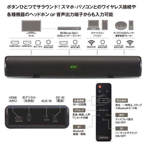 AudioComm バースピーカー S ASP-SB2130N ( 1台 )/ OHM : 爽快ドラッグ