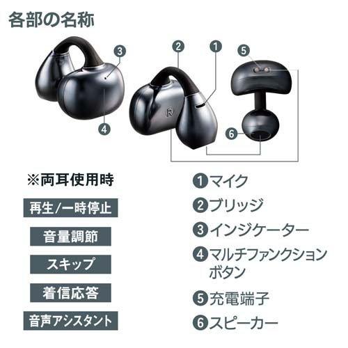 完全ワイヤレスホン イヤーカフ型HP-W620N-H ( 1個 )/ AudioComm