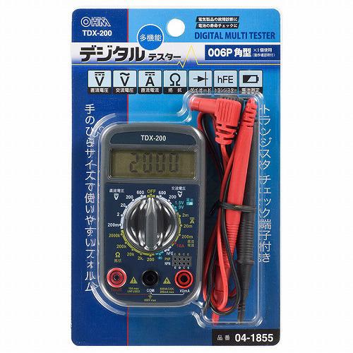 デジタルマルチテスター TDX-200 ( 1個 )/ OHM : 爽快ドラッグ - 通販