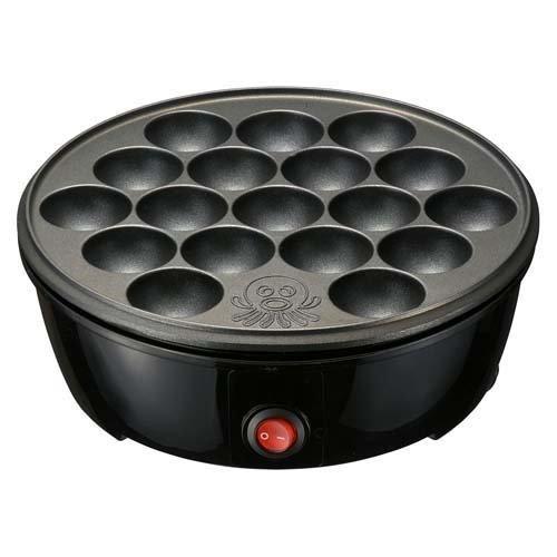 たこやき器 フッ素樹脂加工プレート 18個焼き ブラック COK-E-T65-AH-K