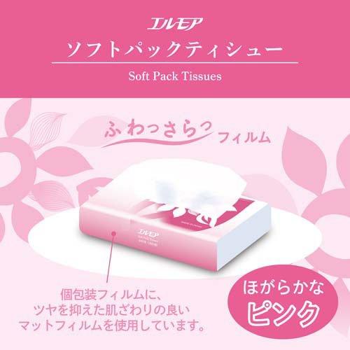 エルモアソフトティシューピンク ( 400枚(200組)×5パック )/ エルモア
