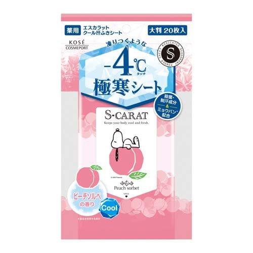 企画品)エスカラット 薬用デオドラント 大判クールシート ピーチソルベ